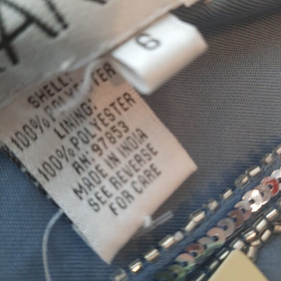 J Kara Women’s Boad Neck Asymmetrical Beaded Dress - Picture 6 of 6